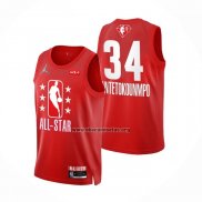 Camiseta All Star 2022 Milwaukee Bucks Giannis Antetokounmpo NO 34 Granate