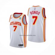 Camiseta Atlanta Hawks Rajon Rondo NO 7 Association 2020-21 Blanco