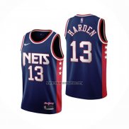 Camiseta Brooklyn Nets James Harden NO 13 Ciudad 2021-22 Azul