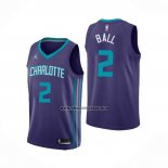 Camiseta Charlotte Hornets LaMelo Ball NO 2 Statement 2020-21 Violeta