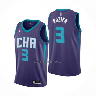 Camiseta Charlotte Hornets Terry Rozier III NO 3 Statement Edition Violeta