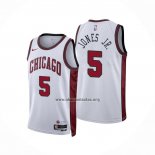 Camiseta Chicago Bulls Derrick Jones JR. NO 5 Ciudad 2022-23 Blanco