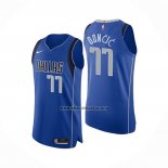 Camiseta Dallas Mavericks Luka Doncic NO 77 Icon Autentico Azul