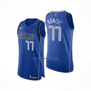 Camiseta Dallas Mavericks Luka Doncic NO 77 Icon Autentico Azul