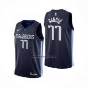 Camiseta Dallas Mavericks Luka Doncic NO 77 Statement 2019-20 Azul