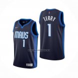 Camiseta Dallas Mavericks Tyrell Terry NO 1 Earned 2020-21 Azul