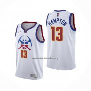 Camiseta Denver Nuggets R.J. Hampton NO 13 Earned 2020-21 Blanco