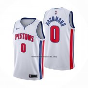 Camiseta Detroit Pistons Andre Drummond NO 0 Association Blanco
