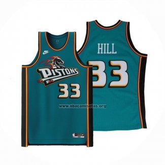 Camiseta Detroit Pistons Grant Hill NO 33 Classic 2022-23 Verde