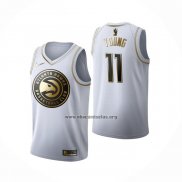 Camiseta Golden Edition Atlanta Hawks Trae Young NO 11 Blanco