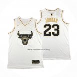 Camiseta Golden Edition Chicago Bulls Michael Jordan NO 23 Blanco