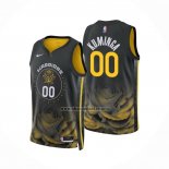 Camiseta Golden State Warriors Jonathan Kuminga NO 00 Ciudad 2022-23 Negro