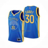 Camiseta Golden State Warriors Stephen Curry NO 30 Earned 2022-23 Azul