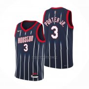 Camiseta Houston Rockets Kevin Porter JR. NO 3 Ciudad 2021-22 Azul