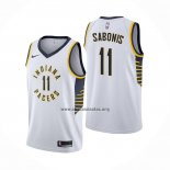 Camiseta Indiana Pacers Domantas Sabonis NO 11 Association Blanco