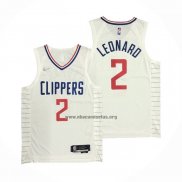 Camiseta Los Angeles Clippers Kawhi Leonard NO 2 Association 2020-21 Autentico Blanco