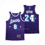 Camiseta Los Angeles Lakers Kobe Bryant NO 8 24 Ciudad Edition 2021-22 Violeta