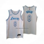 Camiseta Los Angeles Lakers Kobe Bryant NO 8 Ciudad Autentico 2020-21 Blanco