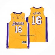 Camiseta Los Angeles Lakers Pau Gasol NO 16 Icon Amarillo