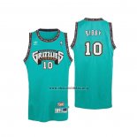 Camiseta Memphis Grizzlies Mike Bibby NO 10 Historic Retro Verde