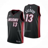 Camiseta Miami Heat Bam Adebayo NO 13 Icon 2020-21 Negro