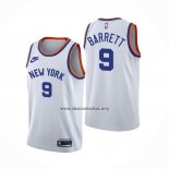 Camiseta New York Knicks RJ Barrett NO 9 75th Anniversary Blanco