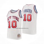 Camiseta New York Knicks Walt Frazier NO 10 Mitchell & Ness Blanco