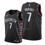 Camiseta Nino Brooklyn Nets Kevin Durant NO 7 Ciudad 2019-20 Negro