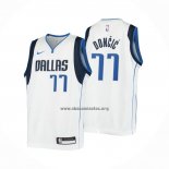 Camiseta Nino Dallas Mavericks Luka Doncic NO 77 Association Blanco