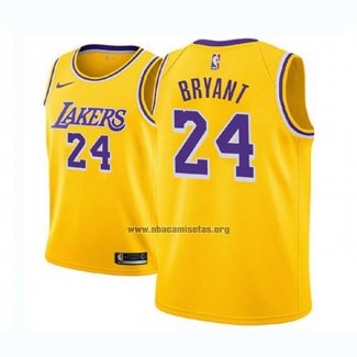 Camiseta Nino Los Angeles Lakers Kobe Bryant NO 24 Icon 2018-19 Amarillo