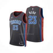 Camiseta Oklahoma City Thunder Tre Mann NO 23 Ciudad 2022-23 Gris
