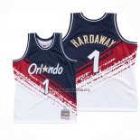 Camiseta Orlando Magic Anfernee Hardaway NO 1 Independence Day Mitchell & Ness Blanco