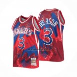 Camiseta Philadelphia 76ers Allen Iverson NO 3 Mitchel & Ness 1997-98 Rojo