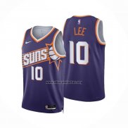 Camiseta Phoenix Suns Damion Lee NO 10 Icon 2023-24 Violeta