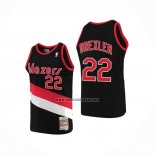 Camiseta Portland Trail Blazers Clyde Drexler NO 22 Hardwood Classics Throwback Negro