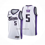 Camiseta Sacramento Kings De'Aaron Fox NO 5 Association 2023-24 Blanco