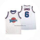 Camiseta Tune Squad Lebron James NO 6 Blanco