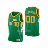 Camiseta Utah Jazz Donovan Jordan NO 00 Clarkson 2020-21 Verde