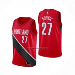 Camisetas Portland Trail Blazers Jusuf Nurkic NO 27 Statement Edition Rojo Negro