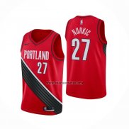 Camisetas Portland Trail Blazers Jusuf Nurkic NO 27 Statement Edition Rojo Negro