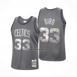 Camiseta Boston Celtics Larry Bird NO 33 Mitchell & Ness 1985-86 Gris