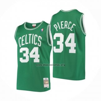 Camiseta Boston Celtics Paul Pierce NO 34 Hardwood Classics Throwback Verde