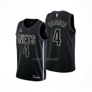 Camiseta Brooklyn Nets Edmond Sumner NO 4 Statement 2022-23 Negro