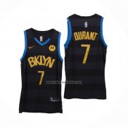 Camiseta Brooklyn Nets Kevin Durant NO 7 Fashion Royalty Negro