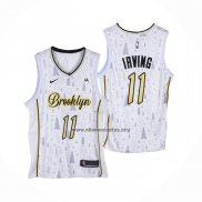 Camiseta Brooklyn Nets Kyrie Irving NO 11 Christmas Blanco