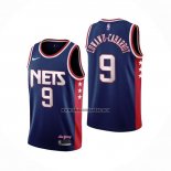 Camiseta Brooklyn Nets Timothe Luwawu-Cabarrot NO 9 Ciudad 2021-22 Azul