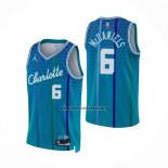 Camiseta Charlotte Hornets Jalen McDaniels NO 6 Ciudad 2021-22 Azul