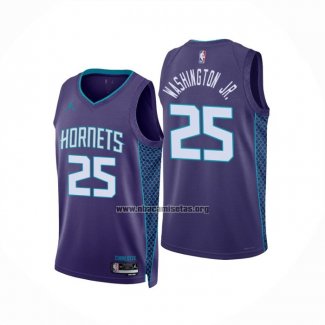 Camiseta Charlotte Hornets P.J. Washington JR. NO 25 Statement 2022-23 Violeta