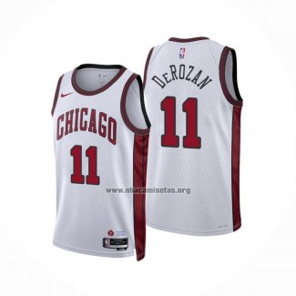 Camiseta Chicago Bulls Demar Derozan NO 11 Ciudad 2022-23 Blanco