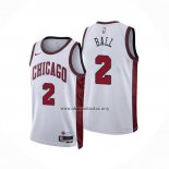 Camiseta Chicago Bulls Lonzo Ball NO 2 Ciudad 2022-23 Blanco